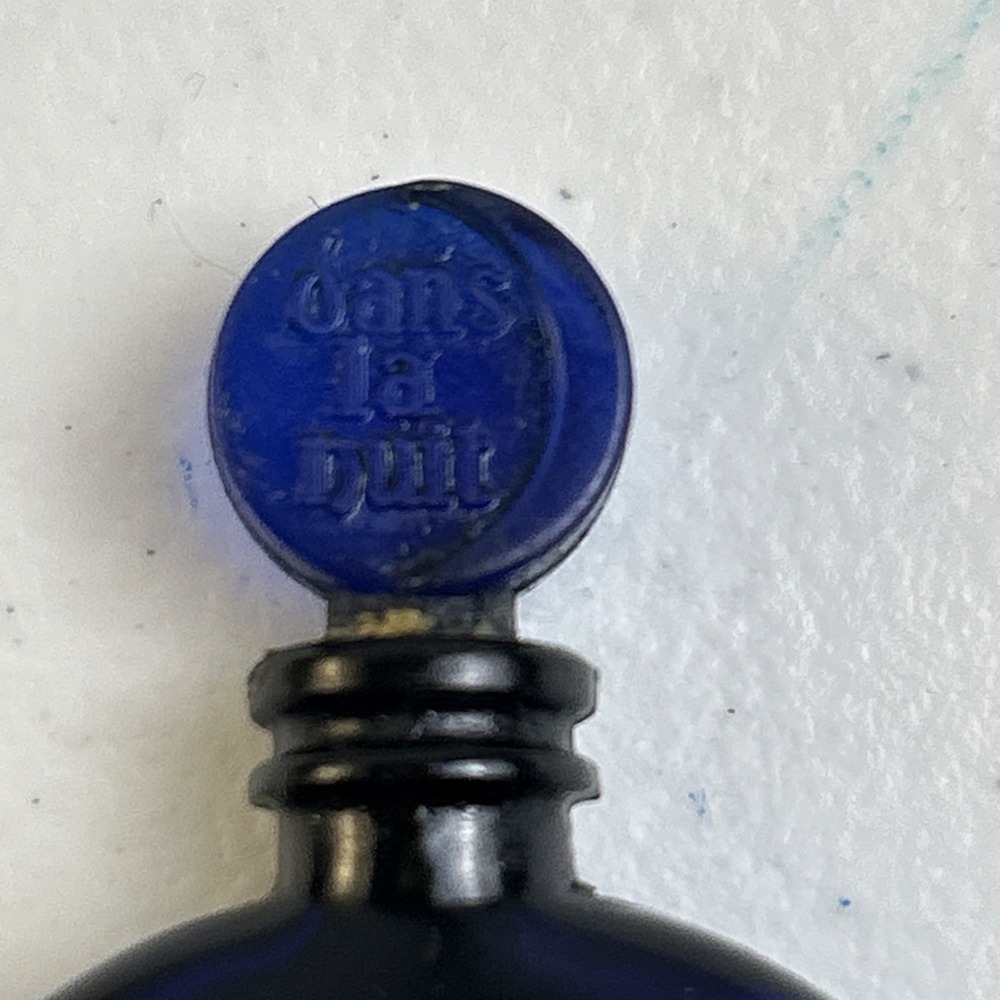Rene Lalique - WORTH Mini Cobalt Blue Bottle, Dans La Nuit Empty - Picture 2 of 4